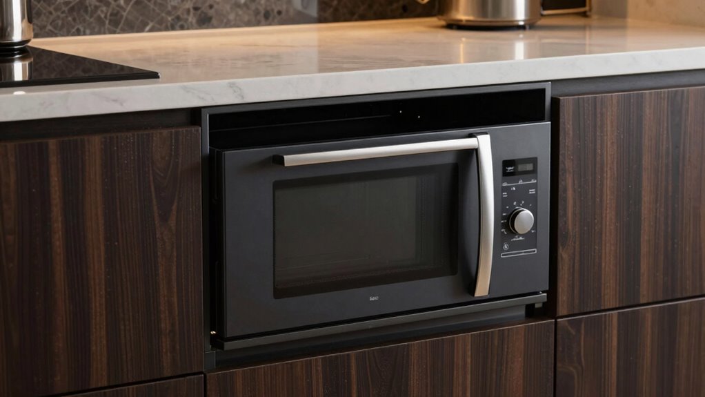 space saving built in microwave