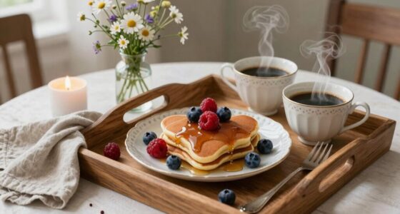 thoughtful simple romantic breakfast