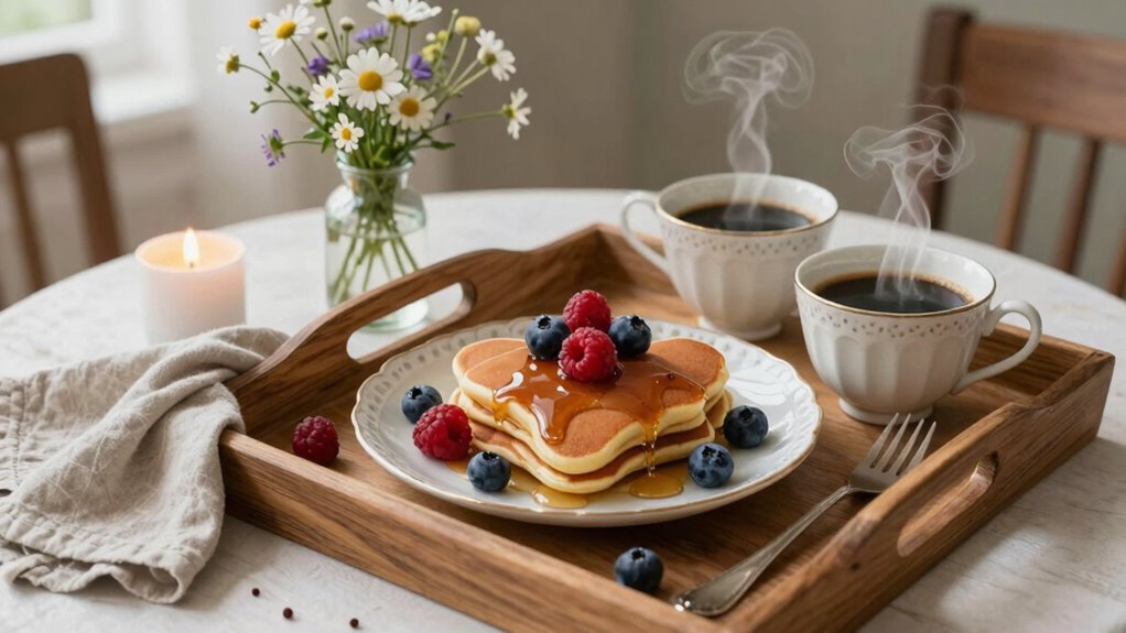 thoughtful simple romantic breakfast