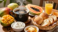 typical brazilian breakfast spread