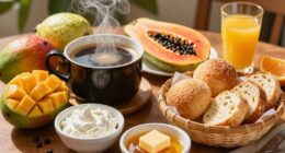 typical brazilian breakfast spread